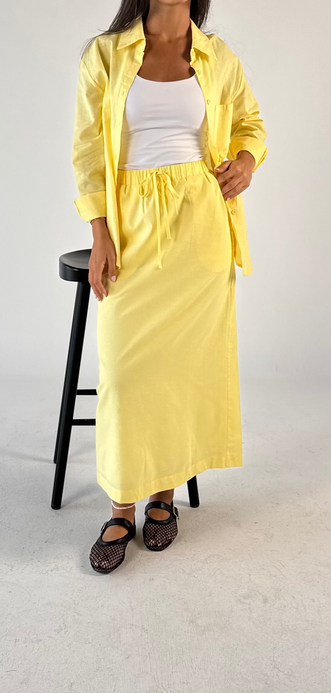 Yellow Linen Set