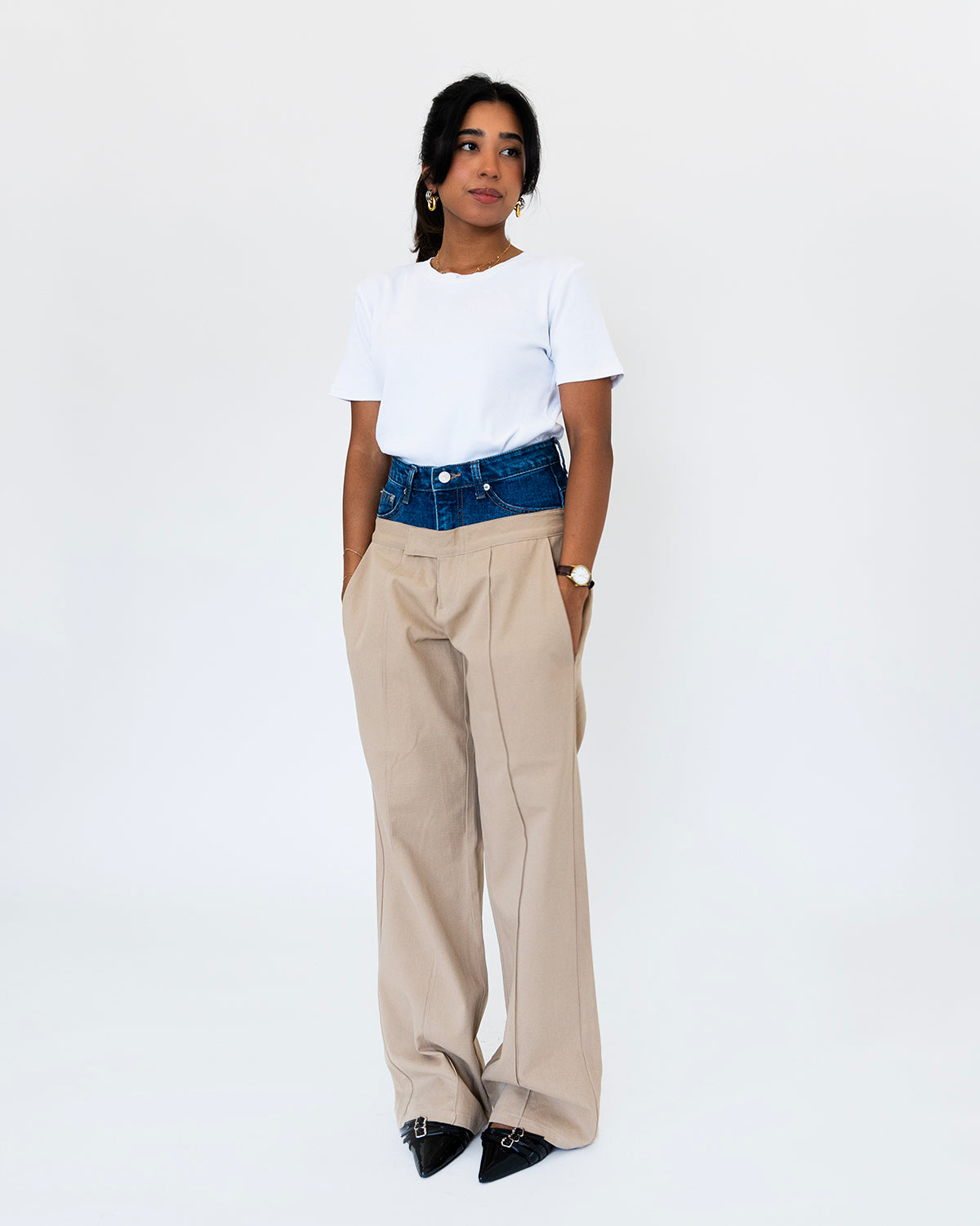Beige Jeans