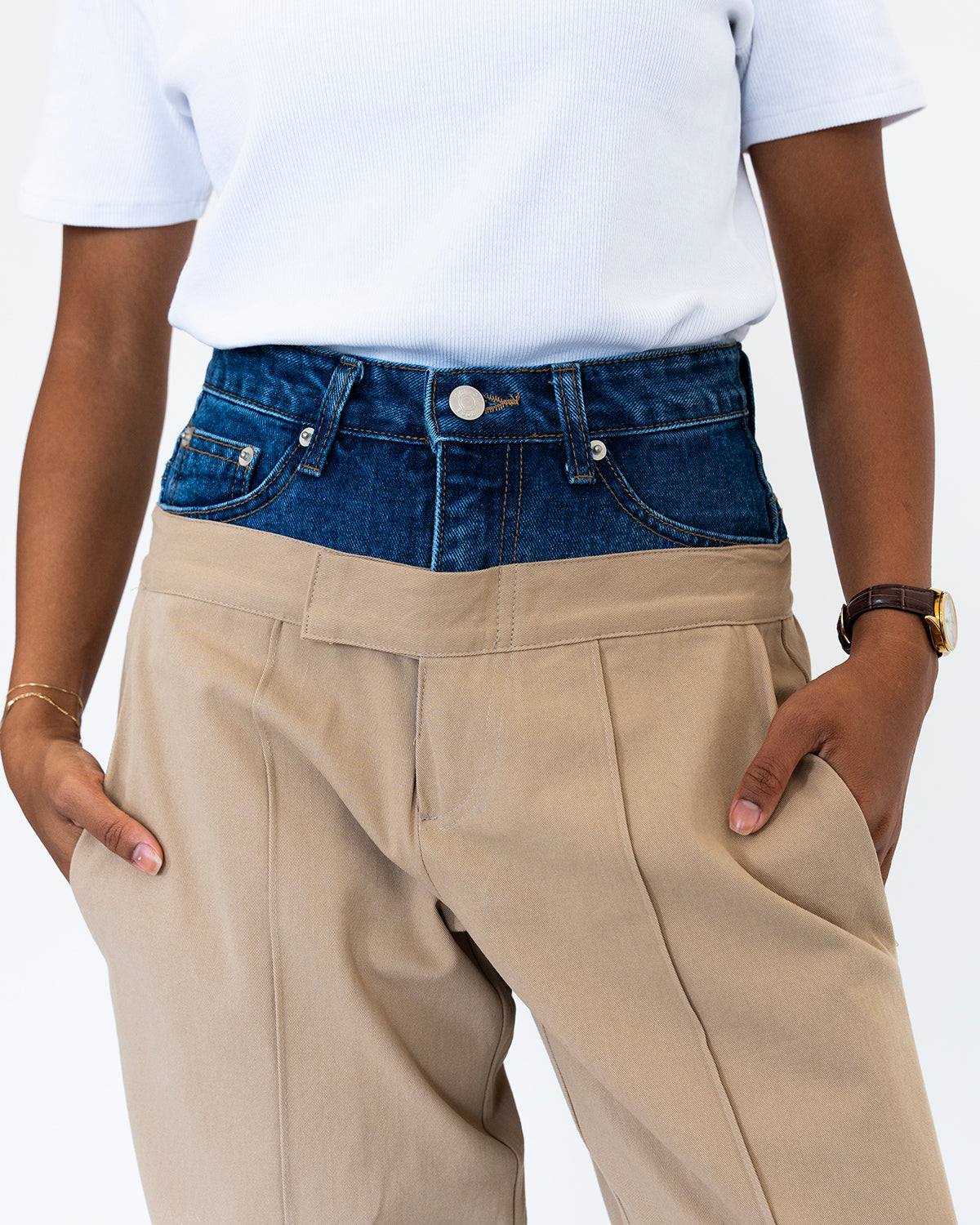 Beige Jeans