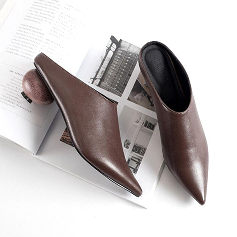 Burgundy mules