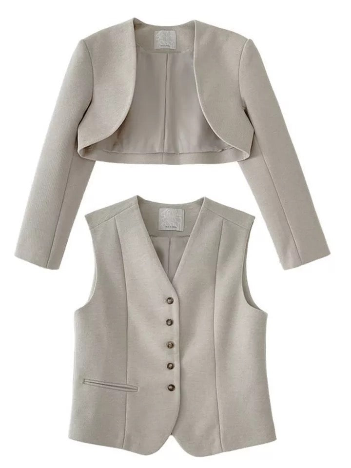 Two Piece Breasted Blazer