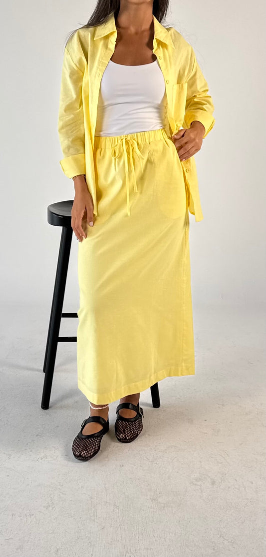 Yellow Linen Set