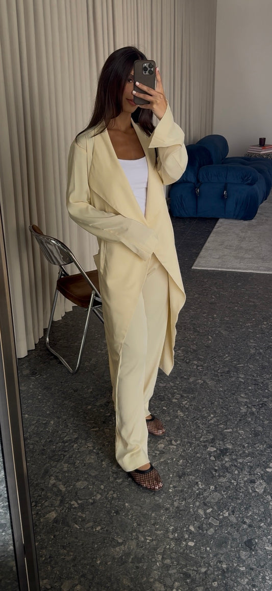 Butter Yellow Trench Set