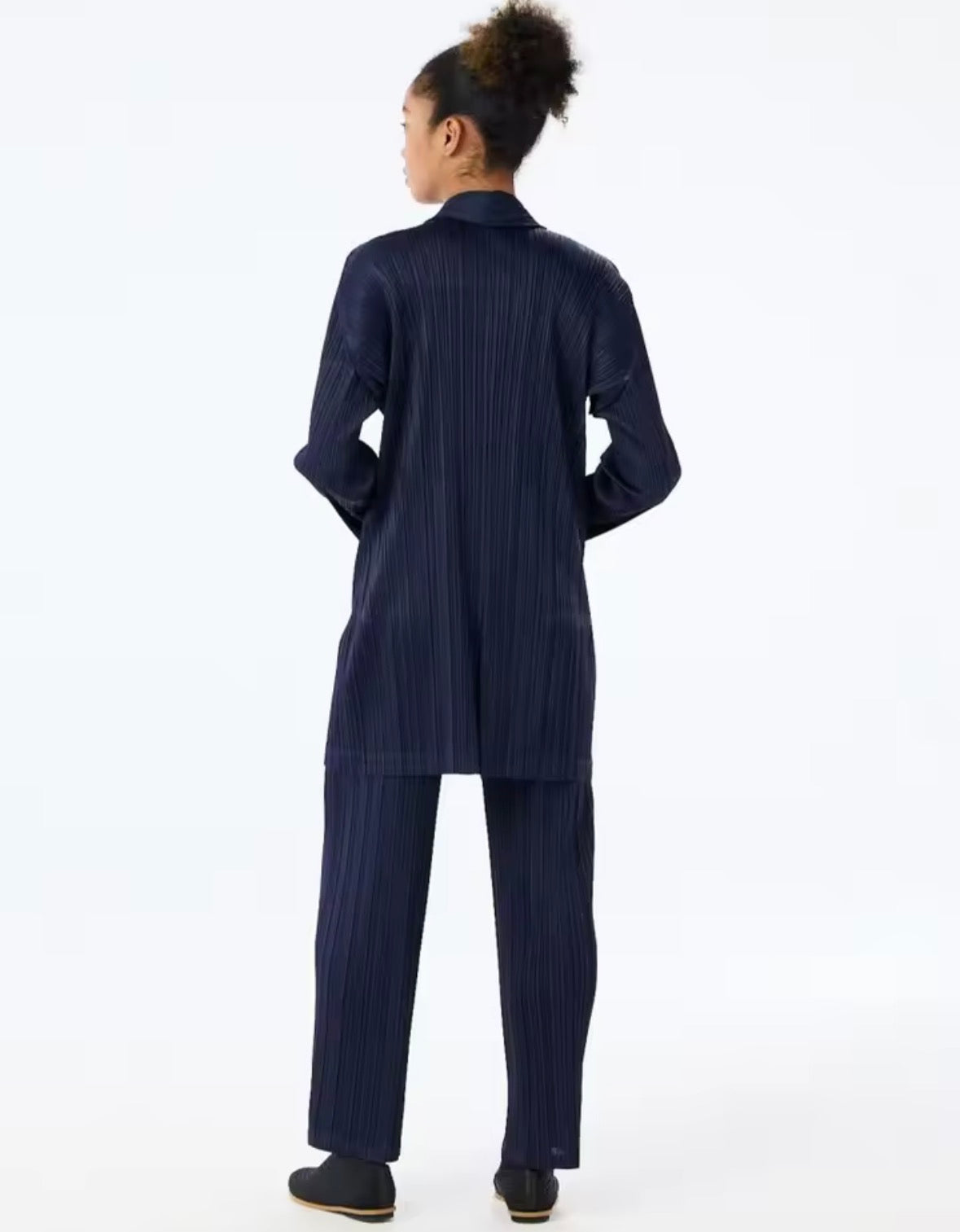 Navy Pleated Set