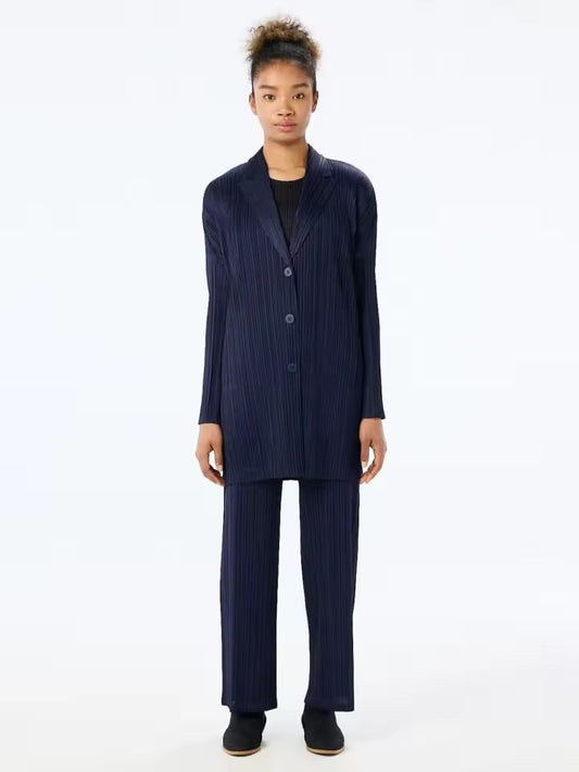 Navy Pleated Set